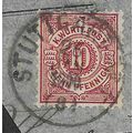 GER 1890? 10pf 'WUERTTENBURG' FINE USED WITH FU...