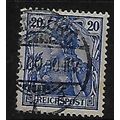 GERMANY 1899 REICHPOST 20pf BLUE SG 56 FINE USED#2