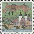 GERMANY, 800 years Heidelberg, blue 1996, 100pf