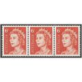 Australia 1970 SG387a 6c Orange Strip of 3 Unmo...
