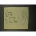 1954 Cartoon by Saul Steinberg - His Think