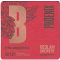BEER MAT - BEDLAM BREWERY - PHOENIX EXTRA AMERI...