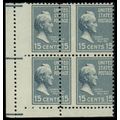 820, Mint NH/LH 15¢ - Misperfed Error Block * S...