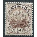 Bermuda 1910 SG44 1/4d Brown Mounted Mint . ..