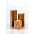 Teelichthalter, 3 versch.,Holz-Kerzenhalter, Kerze