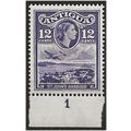 Antigua 1953 SG128 12c Violet Marginal Unmounte...