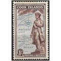 Cook Islands 1949 SG157 1/- Light Blue & Chocol...