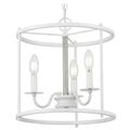 Somstreet 13.75" 3-Light Cottage White Cage Pen...