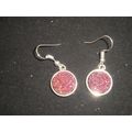 Exclusive round dark purple resin druse druzy 1...