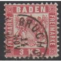 Mi 24 used 1868 Baden Cat € 6