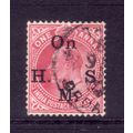 INDIA 1902 SG O57 1a CARMINE OPT ON HMS FINE US...