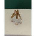 Rabbit Brown & White - sitting 1:12th Dolls Hou...