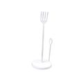 Whitewashed Cast Iron Fork and Spoon Kitchen Pa...
