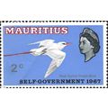 MAURITIUS, BIRD, Red-tailed Tropicbird, Phaethon rubricauda, blue 1969, 2c