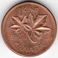 Canada : 1 Cent 1964 (2)