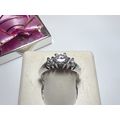 Estate 1.15cttw Round CZ & accents Sterling Sil...