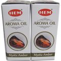 TWO PACK: HEM Mystic Amber Aroma Oil, Two 1/3 O...