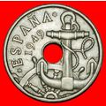 Ⰶ GENERALISSIMO FRANCO (1947-1975): SPAIN★ 50 C...