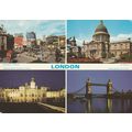 LONDON : POSTCARD (4 views) .