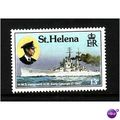 ST HELENA 1987 13p KING GEORGE VI & HMS VANGUAR...