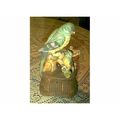 BEAUTIFUL PORCELAIN BLUE YELLOW TWEETING PAROKE...