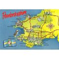 Wales PEMBROKE Map Postcard (Pembs. Eye 7014)