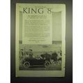 1918 King 8 Car Ad - Will Have a Waiting List T...