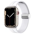 Magnetic Fold Clasp Silicone Watch Band, For Ap...
