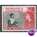 Dominica 1958 SG144 3c Black & Carmine Unmounte...