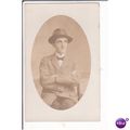 old RP postcard - Dennis in hat