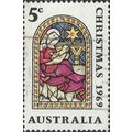 AUSTRALIA, CHRISTMAS, Stained Glass, Madonna, w...