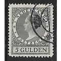 NETHERLANDS 1924 QUEEN WILHELMINA 5G BLACK SG 3...