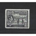 Turks&Caicos.SG194 1/4d Raking Salt (Black).Mou...