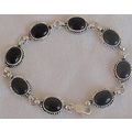 Silver Onyx bracelet