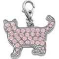 CAT CLIP ON PINK OR CLEAR AUSTRIAN CRYSTAL CHAR...