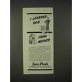 1940 Sani-Flush Toilet Cleaner Ad - Learned Fro...