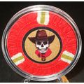 Skull Outlaw $5. Poker Chip Golf Ball Marker