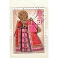 2 1/2p pink 1972 christmas stamp - used - see scan