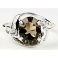 Smoky Quartz, 925 Sterling Silver Ladies Ring, ...