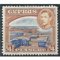 Cyprus 1935 SG151 1/4pi Ultramarine & Orange-Br...
