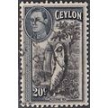 CEYLON, 1938-52 20c George VI, SG 391 (Scott 28...