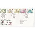 GB 1980 Christmas FDC Bureau Cancel written wit...