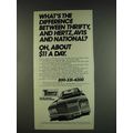 1978 Thrifty Rent-a-car Ad - What's the Difference