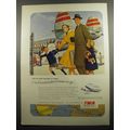 1951 TWA Airlines Ad - over the rivers and over the woods to Grandmother's