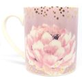 Pink Flower Mug Fine China 9 CM