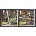 GB 2016 QE2 1st x 2 Great Fire of London used S...