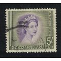 Rhodesia and Nyassa Queen Elizabeth II 5Sh 1954...