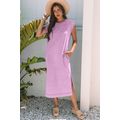 Wisteria Mineral Wash Pocketed T-shirt Long Dress