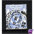 HONG KONG 1912 SG105 10c ULTRAMARINE FINE USED