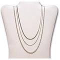 Necklaces #5 chains x3 silver plate 16 18 24 in...